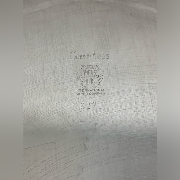 1972 Vtg International Silver Countess “D” Inscribed Ornate Wedding Platter - Picture 15 of 16